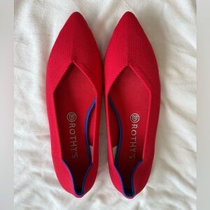 Rothy's The Point flats in Red